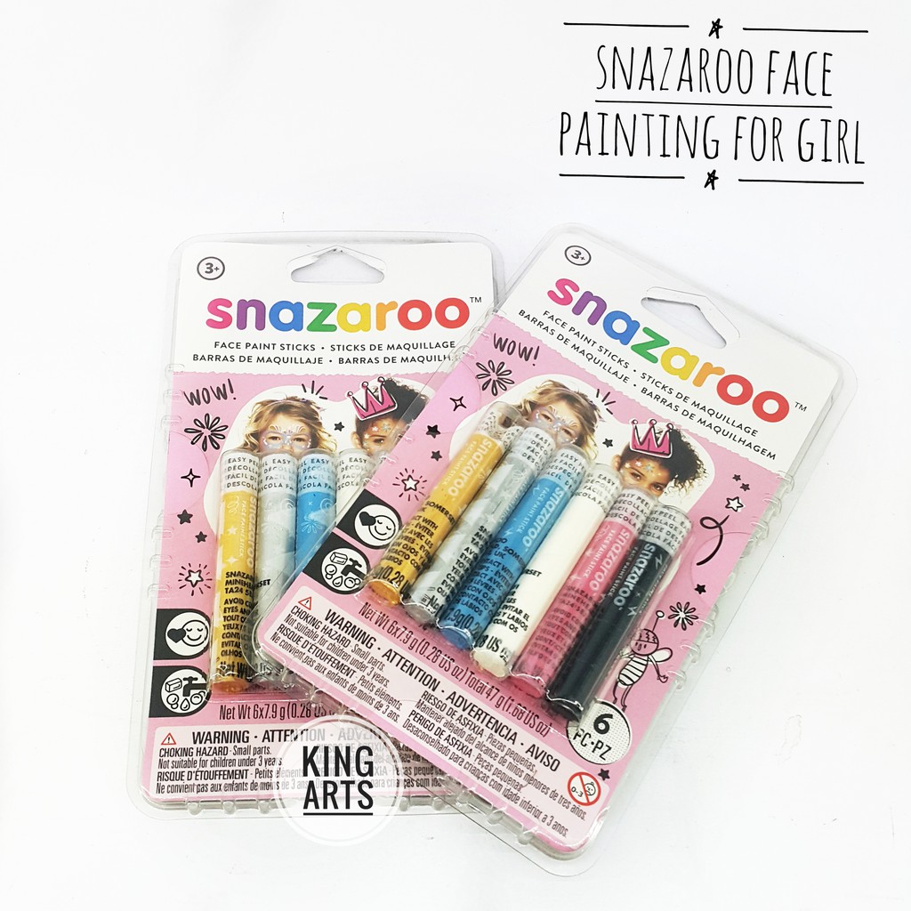 

Cat Muka dan Cat Badan Snazaroo Girls Sticks Face Painting