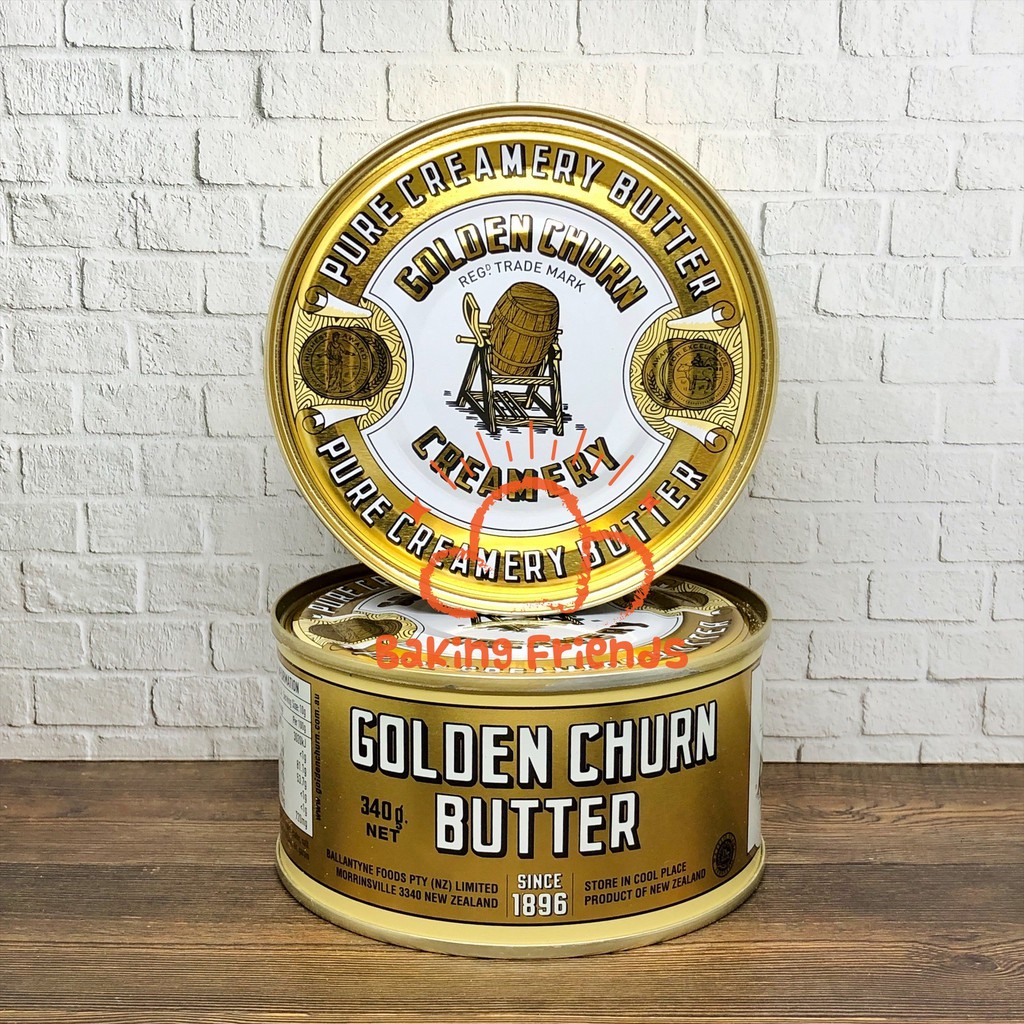 GOLDEN CHURN 340GR TINNED BUTTER/ MENTEGA GOLDEN CHURN 340 GRAM