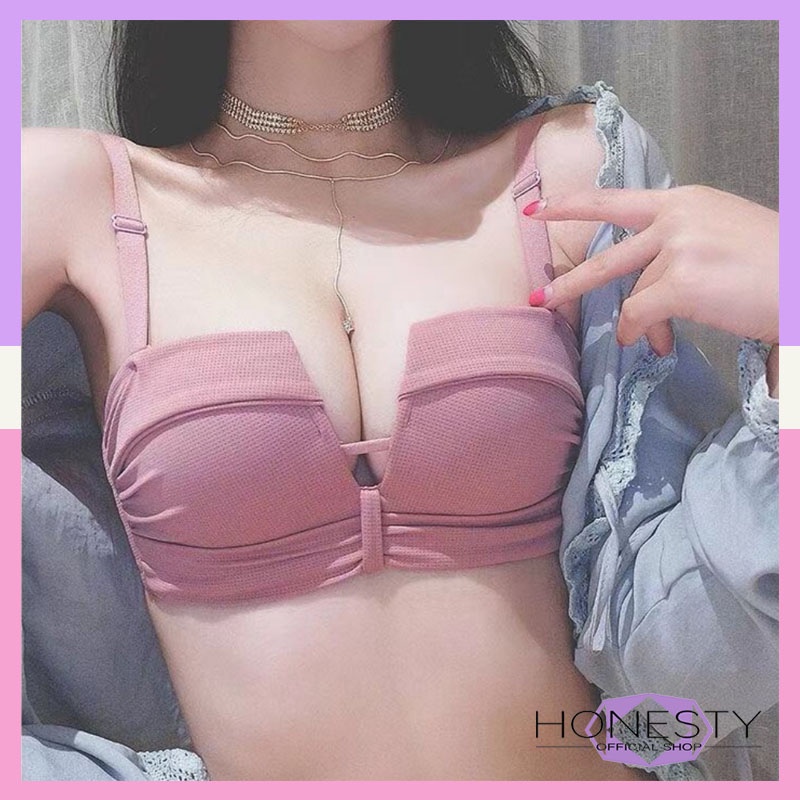 Miss H ~ 104 Hot Item Bra Wanita Model Tanpa Kawat Dengan Bahan Halus Dan Hiasan Renda Sexy