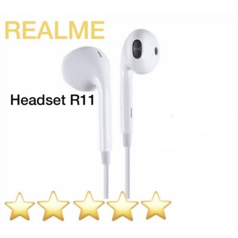 HEADSET REALME BASS STEREO EARPHONE REALME + MIC 2 PRO/3 PRO(realme copotan)