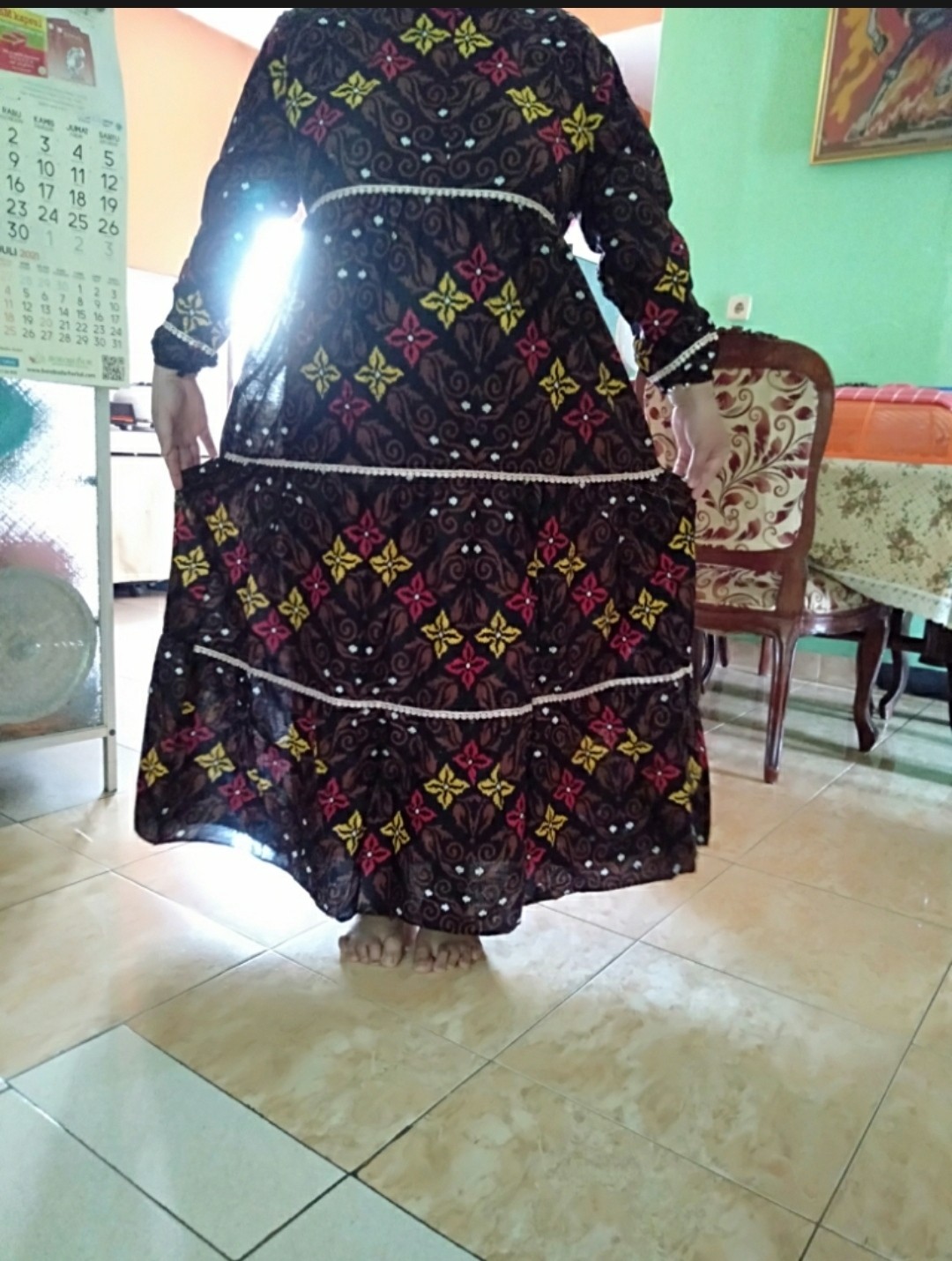 Gamis Batik Manggar,padi,sekar,cantik,kubis,kupu,padi,daun/cod