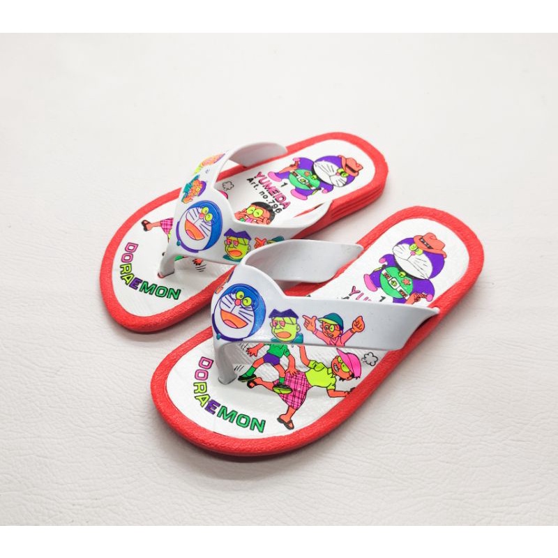 YUMEIDA - SANDAL JEPIT ANAK MOTIF KARTUN LUCU TERMURAH / SANDAL JEPIT ANAK PRIA &amp; WANITA YUMEIDA 796 MOTIF DORAEMON / SANDAL JEPIT ANAK KRAKTER DORAEMON