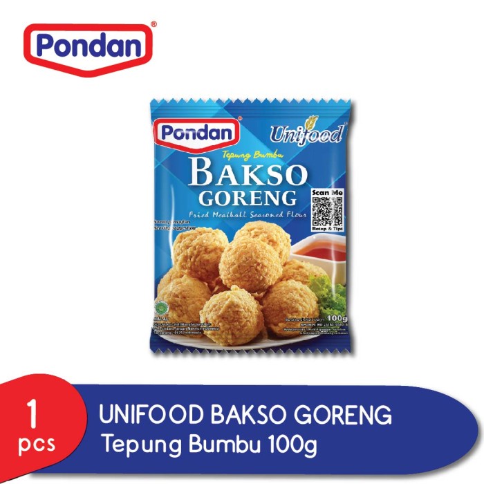 

pakai-siap-tepung-bumbu-tepung- pondan unifood bakso goreng 100g -tepung-bumbu-tepung-siap-pakai.