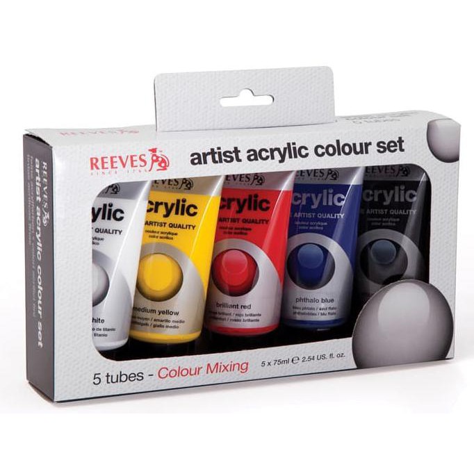 

HOT SALE Reeves Acrylic Colour Fine Artist Set 5 x 75ml