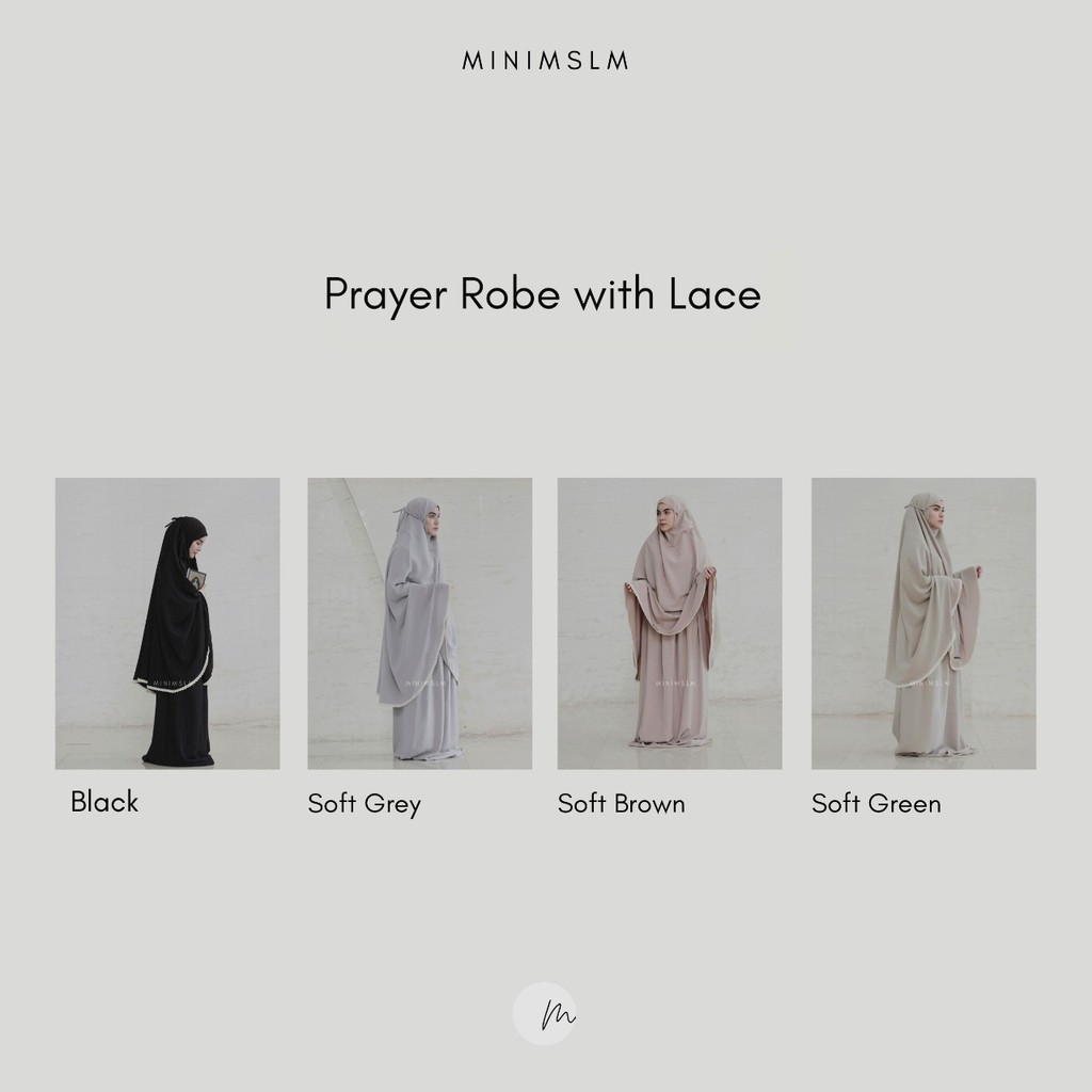 (Defect Sale) Prayer Robe With Lace | MINIMSLM