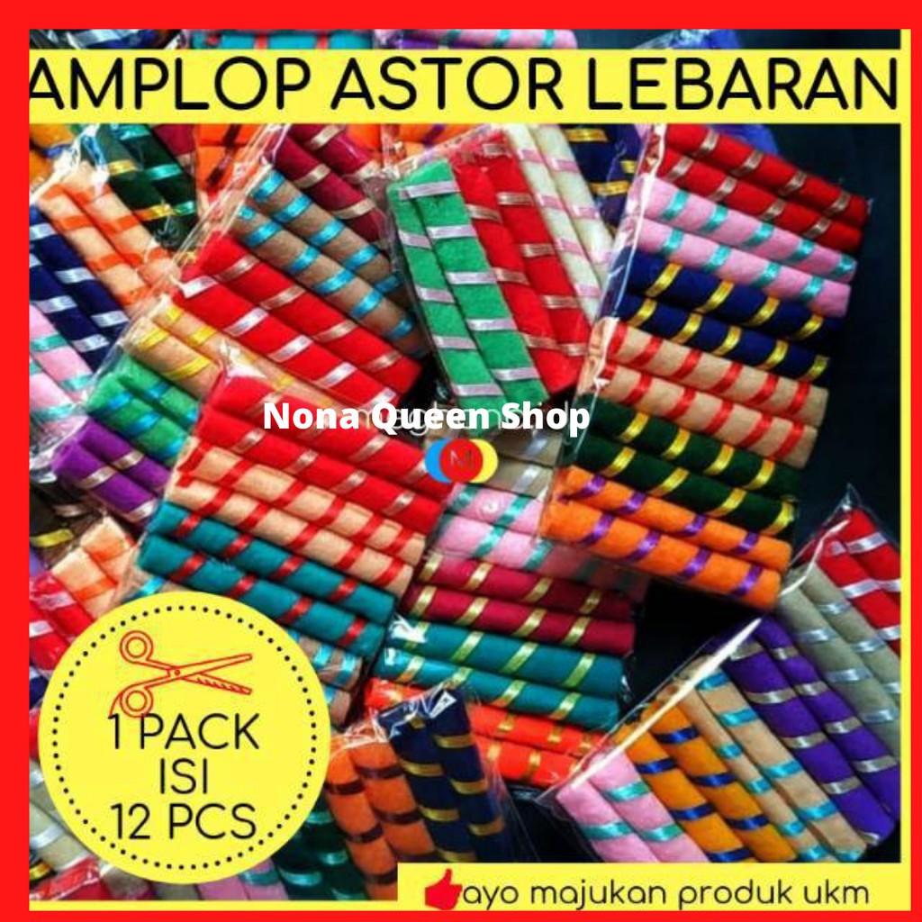 

AMPLOP ASTOR [1 PAK ISI 12 pcs] ANGPAU LEBARAN AMPLOP LUCU UNIK