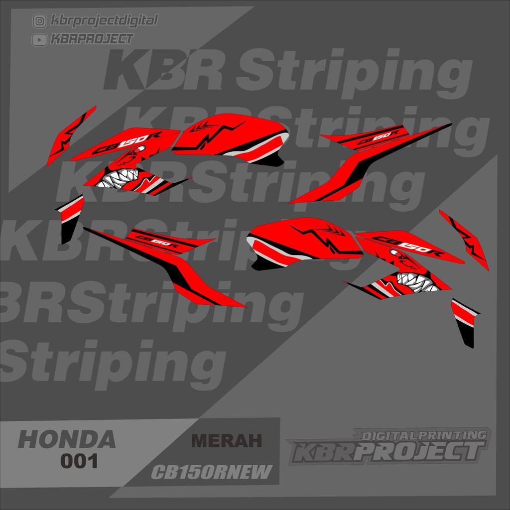 (cod) Stiker Motor cb150r new Sticker Striping List Honda cb150r New 01 Racing cb 150 Grafis #cb150r