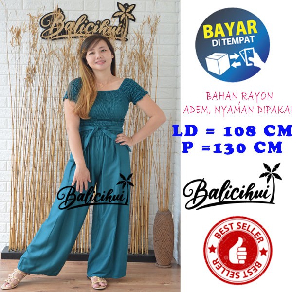 Balicihui Jumpsuit Sabrina Wanita Jumpsuit Panjang Sabrina jamsuit Sabrina Bali Jumpsuit Fit to XL