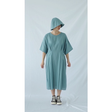 CAI PADI DRESS JUMBO SIZE LD 130cm PAKAIAN WANITA LINEN