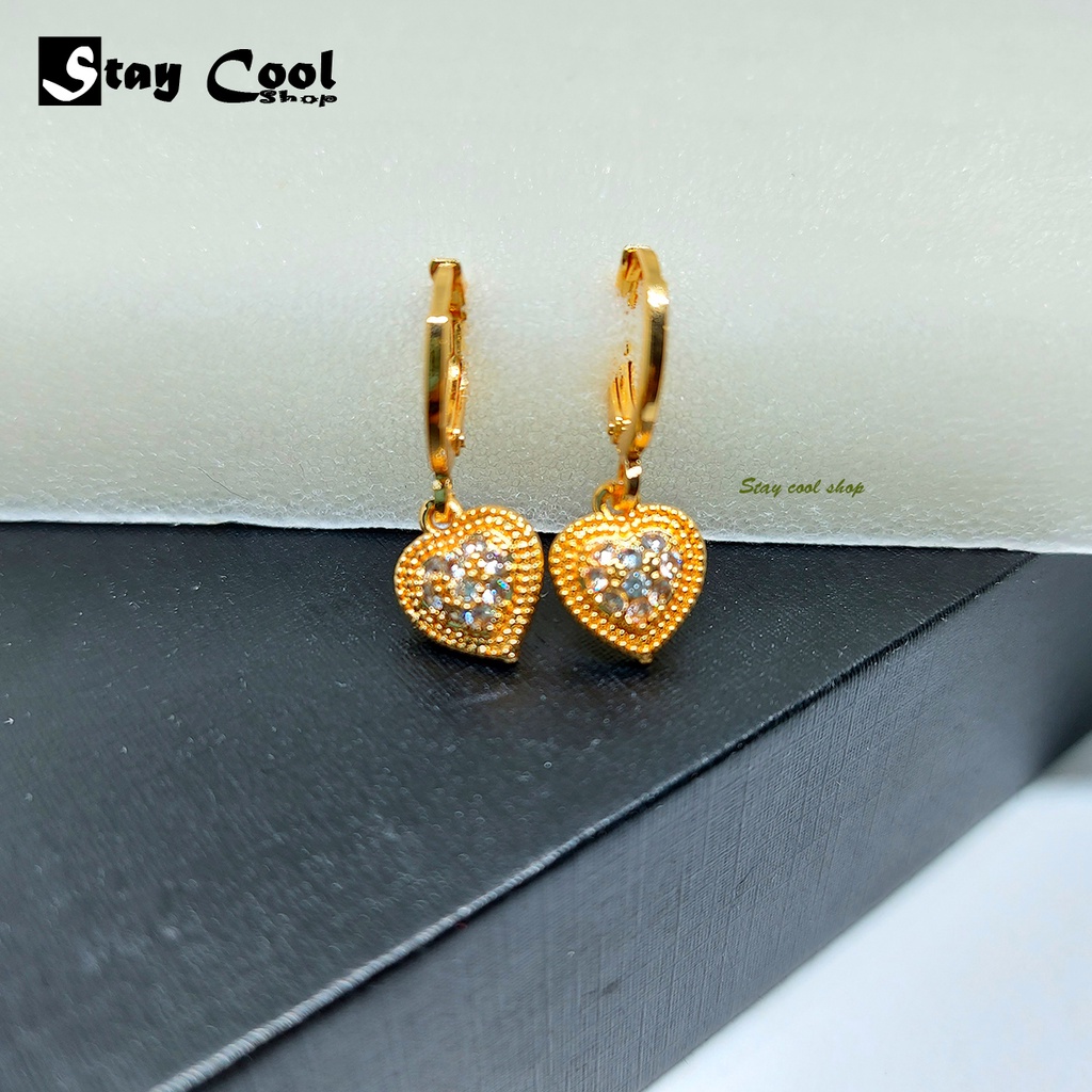 ANTING XUPING PERHIASAN WANITA LOVE MATA MATA GOLD ANTI LUNTUR NEW