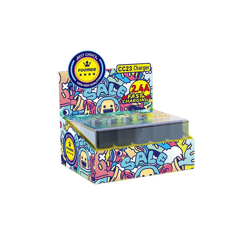 FOOMEE CC23 / CC23S / REXI BG24 CHARGER 2 USB 2.4A Batok Charger CC23 100% High Quality PER PCS