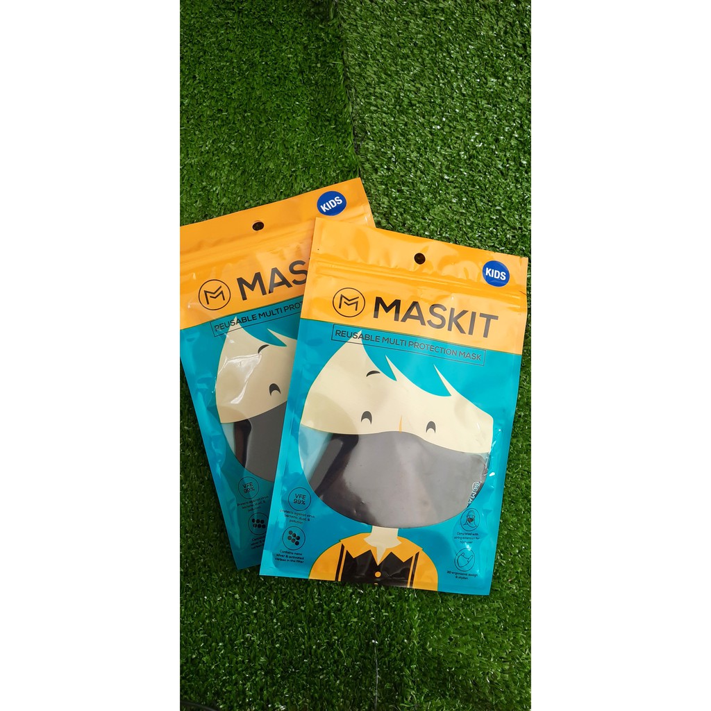 

MASKIT Masker Anak Besar Kain 3PLY Earloop Reusable Anti Virus (Umur 8-13 Tahun)