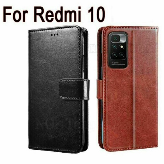 Xiaomi Redmi 10 Case Flip Cover Case Leather Wallet Sarung Redmi 10