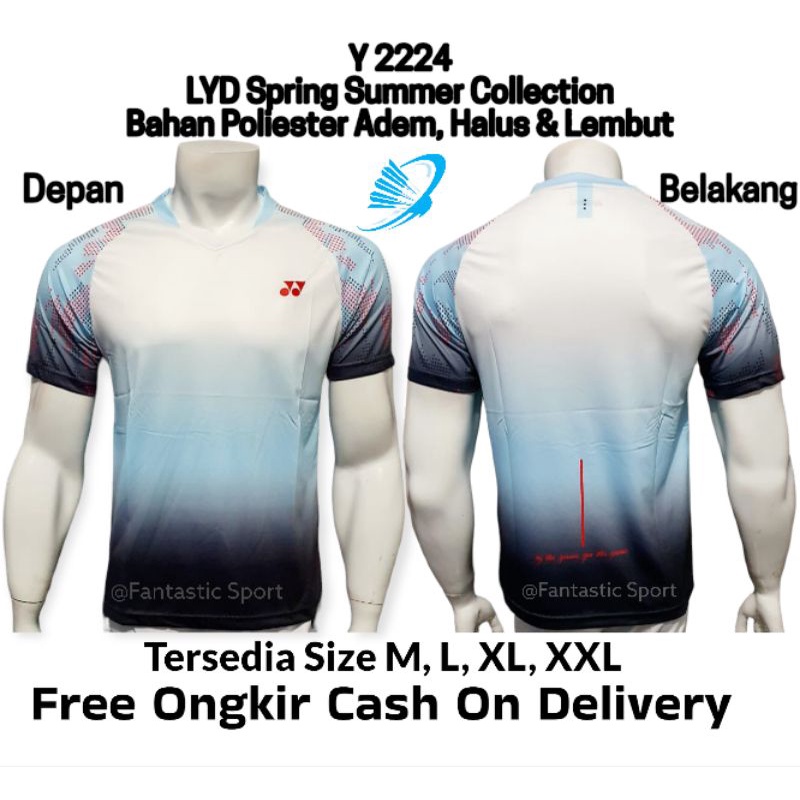 [COD] KAOS BADMINTON YONEX | BAJU BULUTANGKIS PRIA | BAJU BADMINTON LYD 2224 | KAOS BULUTANGKIS ORIG