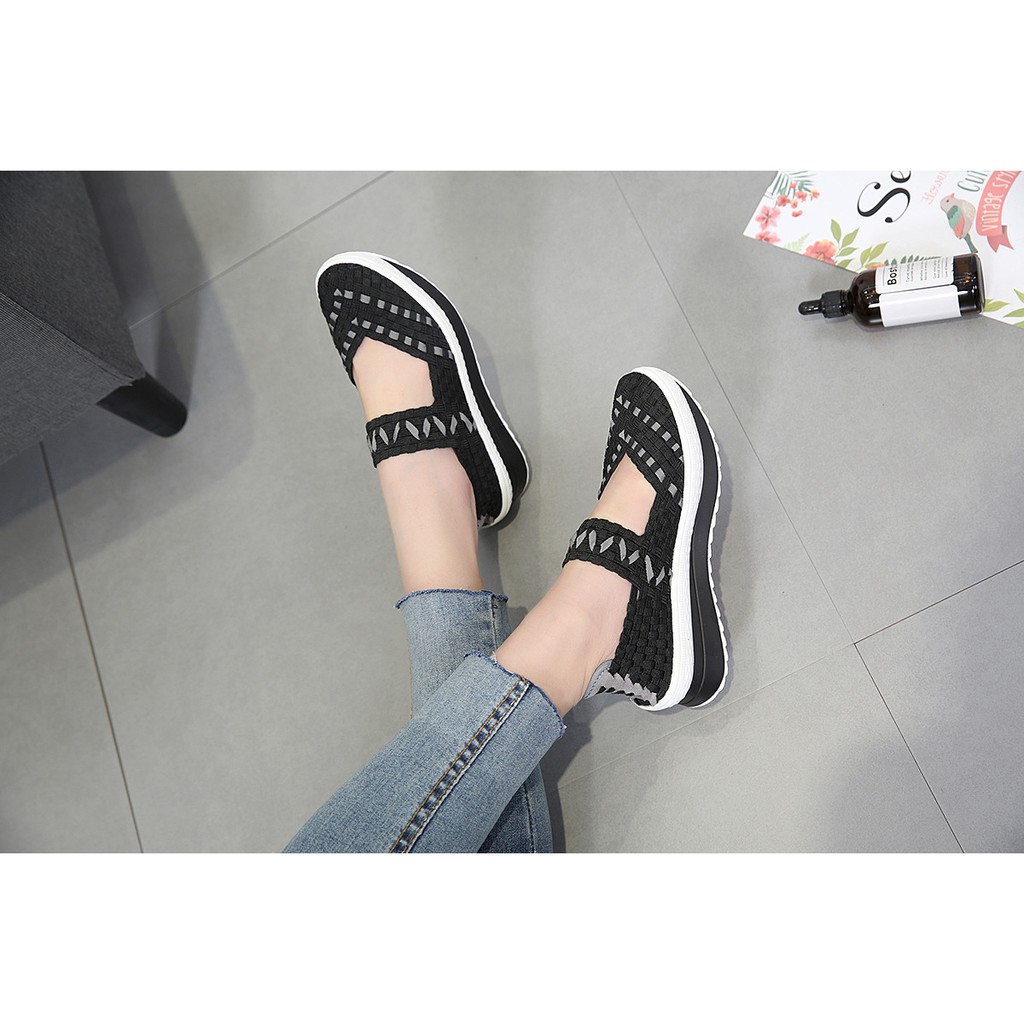 Sepatu KELSEY Rajut Wedges 1158  WL