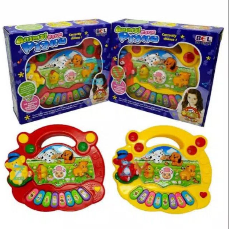Mainan piano anak ANIMAL FARM-piano gambar hewan