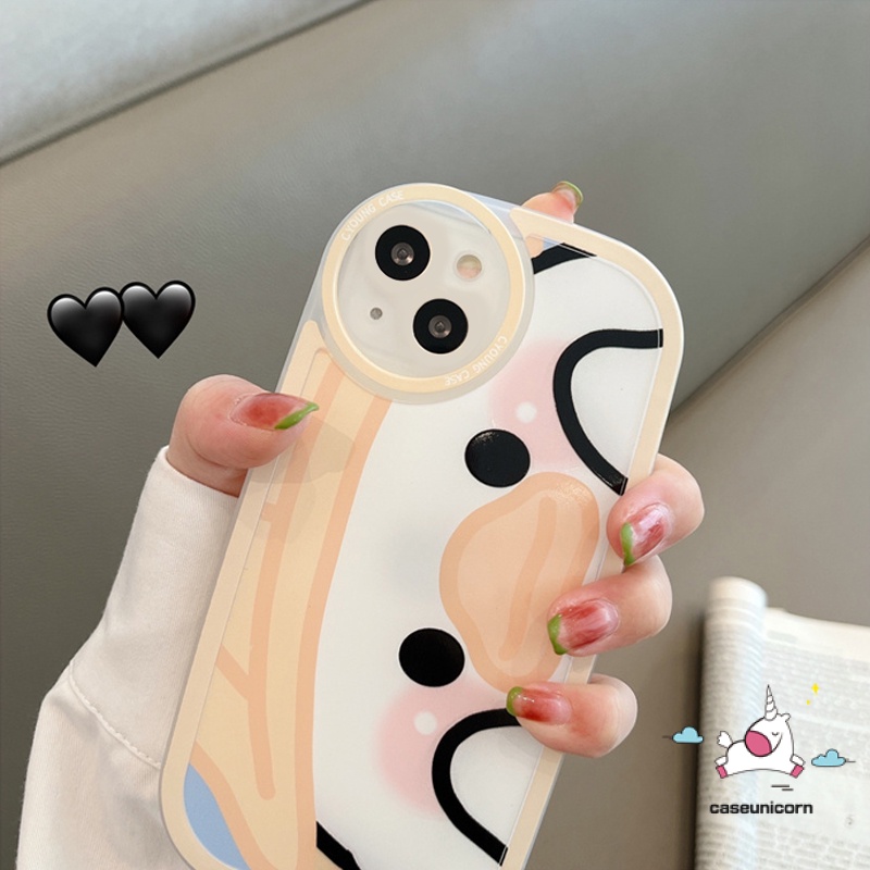 IPHONE Casing Ponsel Bebek Lucu Kompatibel Untuk Iphone11 7plus 8plus 78 6 6s Plus 13 12 14 Pro MAX XR X XS MAX SE 2020 Kartun Soft TPU Lembut Anti Jatuh Cover
