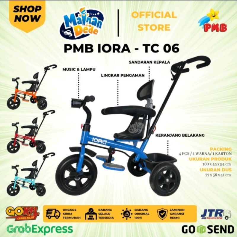 Sepeda Tiga Roda Anak PMB IORA TC 06 Tricycle Murah TC-06 TC06 Gowes bukan Aki