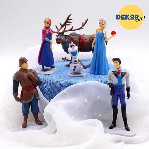 CAKE TOPPER FROZEN SET / CAKE TOPPER ELSA OLAF / Hiasan Kue Ulang tahun frozen / Aksesoris Kue Ulang