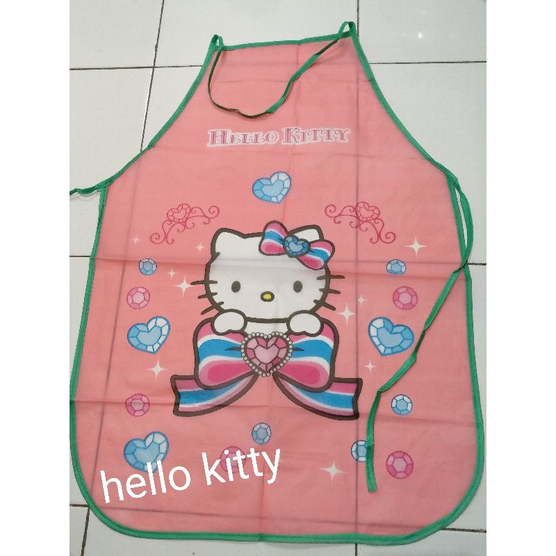 Celemek Apron Masak Karakter Waterproof Anti Air  Plastik Dapur