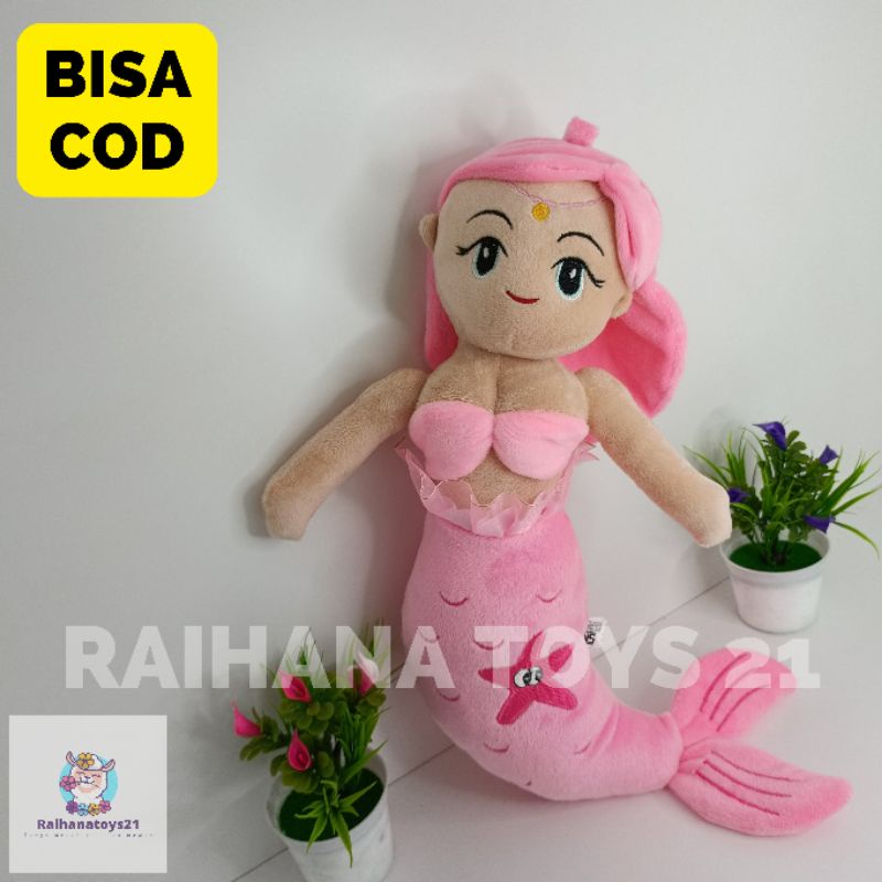 Boneka Putri Duyung 52cm Lucu hadiah anak / Boneka mermaid Queen