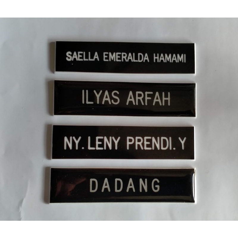 

Nama Dada Name Tag Resin(Lapiskaca)