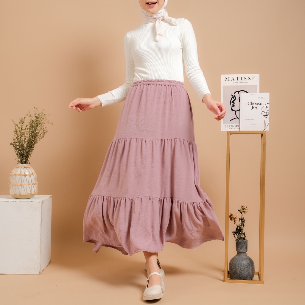 Mayoutfit Deinka Skirt / Rok Layer Wanita-Dustpurple