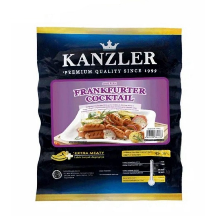 

KANZLER SOSIS AYAM FRANKFURTER COCKTAIL 500G/KANZLER FRANKFURTER COCKTAIL 500G/FRANKFURTER COCKTAIL 500G