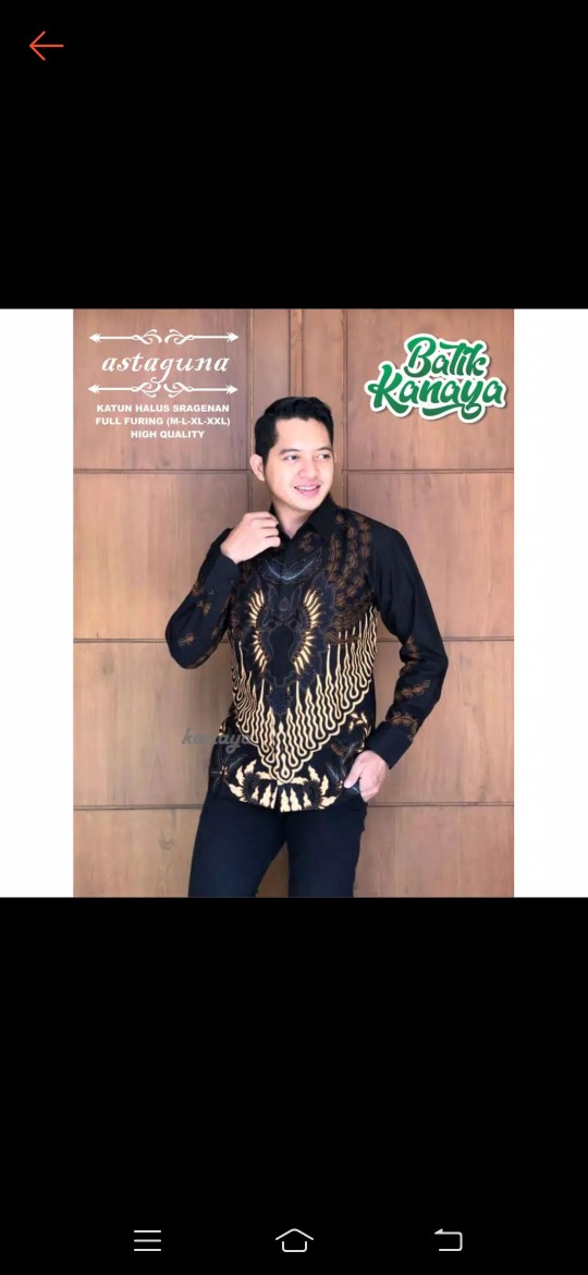 Wedanta Pinus Batik Pria Bahan Katun Primisima Full Furing