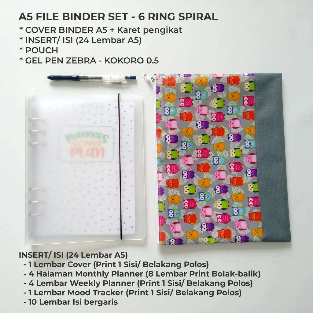 

BINDER PLANNER BULLET JOURNAL NOTEBOOK A5 6 RING