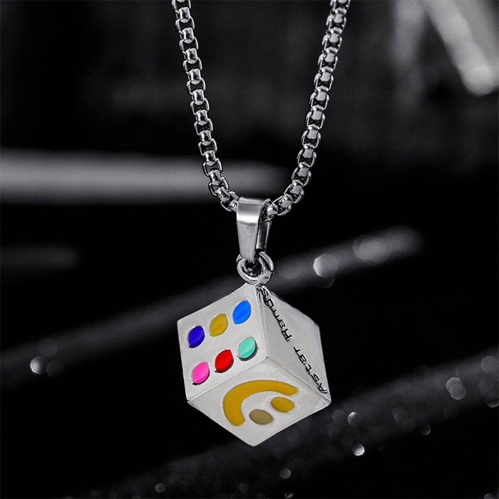 [Elegan] Kalung Stainless Steel Punk Keren Surat Sederhana Hadiah Pacar Astronot Cincin Beruang Gaya Korea Necklace