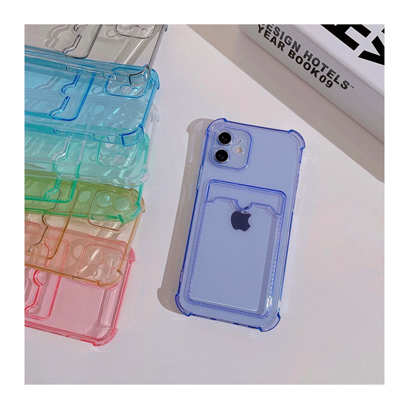 Samsung A22 A02 A82 A72 A52 A42 A32 A12 A10s Case Clear Card Holder Shockproof Phone Case Protective Cover-7