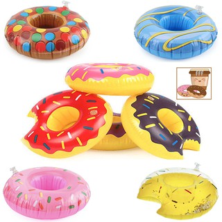 VARIAN Pelampung Minum Donut Colorful Inflatable Drink Floats Floaties For Fun