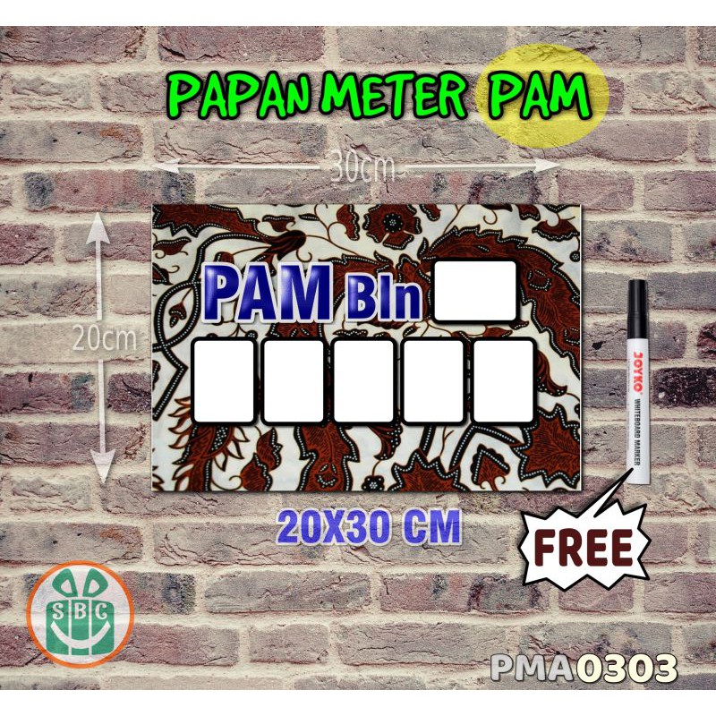 

Stokastik Papan Meter Listrik PLN PAM motif Unik - Batik 03