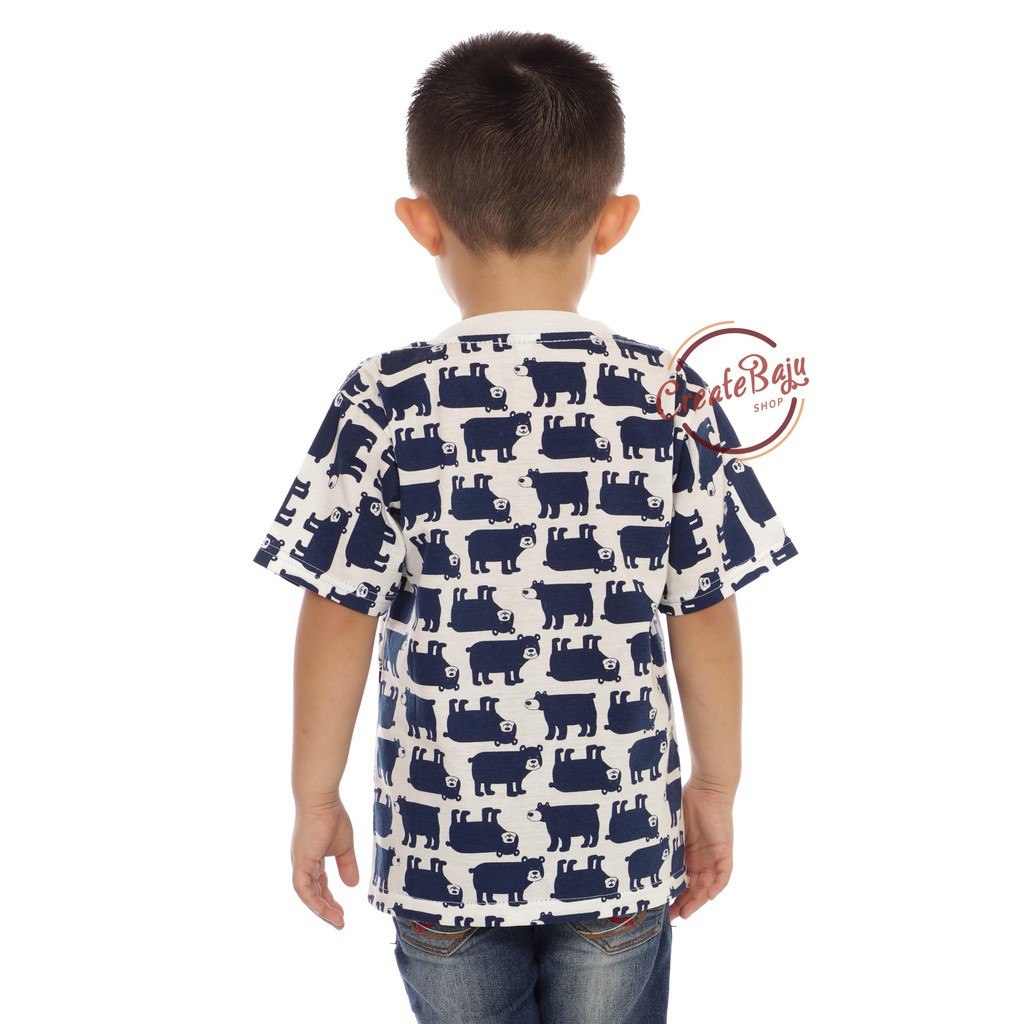 KAOS ANAK LAKI BERUANG  1-7 TAHUN BAJU ATASAN ANAK LAKI FASHION TERMURAH