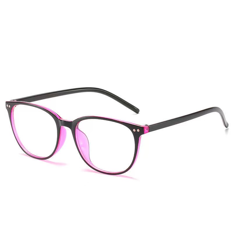 (Rowling) Frame Kacamata  Terbaru Wanita Pria Import anti Radiasi Blue Light Kacamata Fashion-Ka-107 Pink