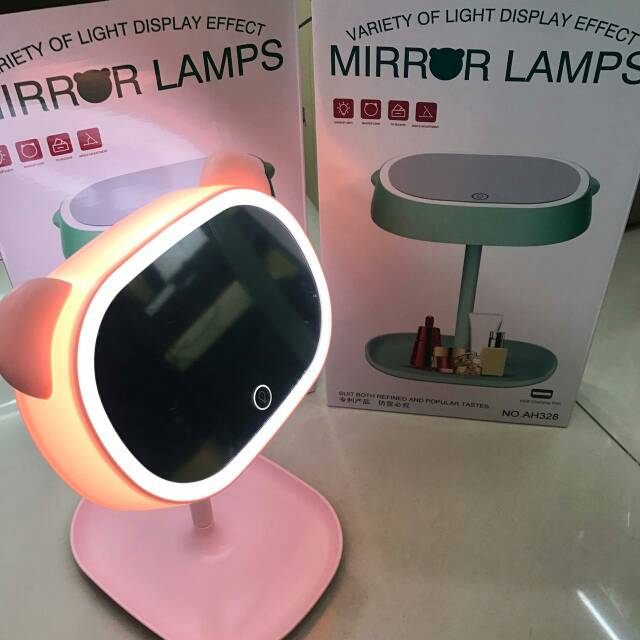 Mirror LED model Bear Standing  Ring Light  Beruang Lampu Kaca Make up Kaca Rias LED Cermin Makeup