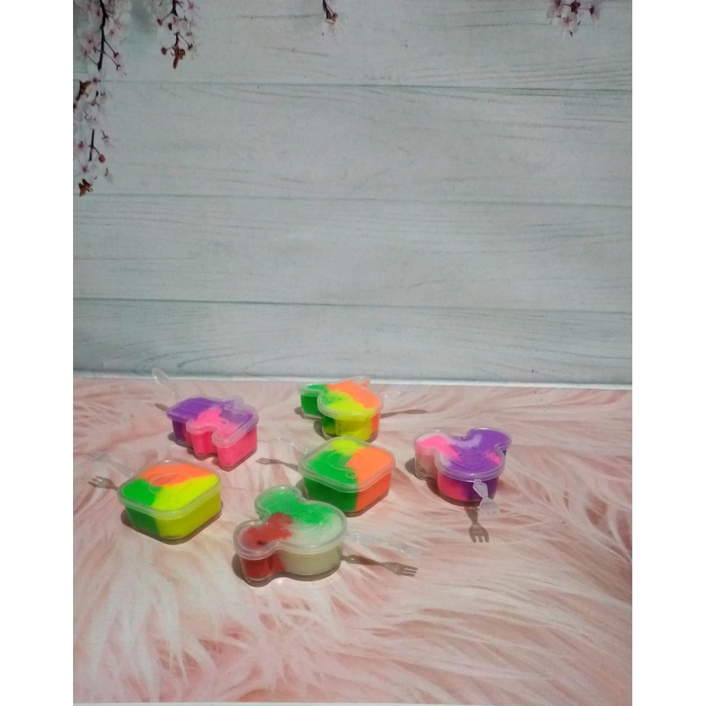 JKSN_ASEMKA22_ MAINAN ANAK SLIME MOTIF LUCU RAINBOW
