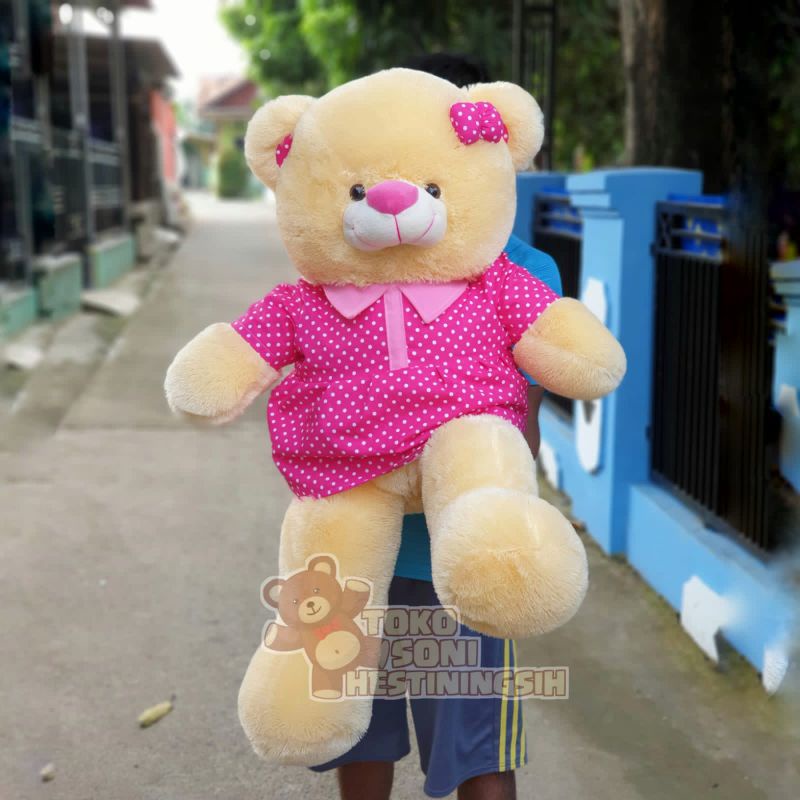 boneka teddy bear dress SNI big JUMBO