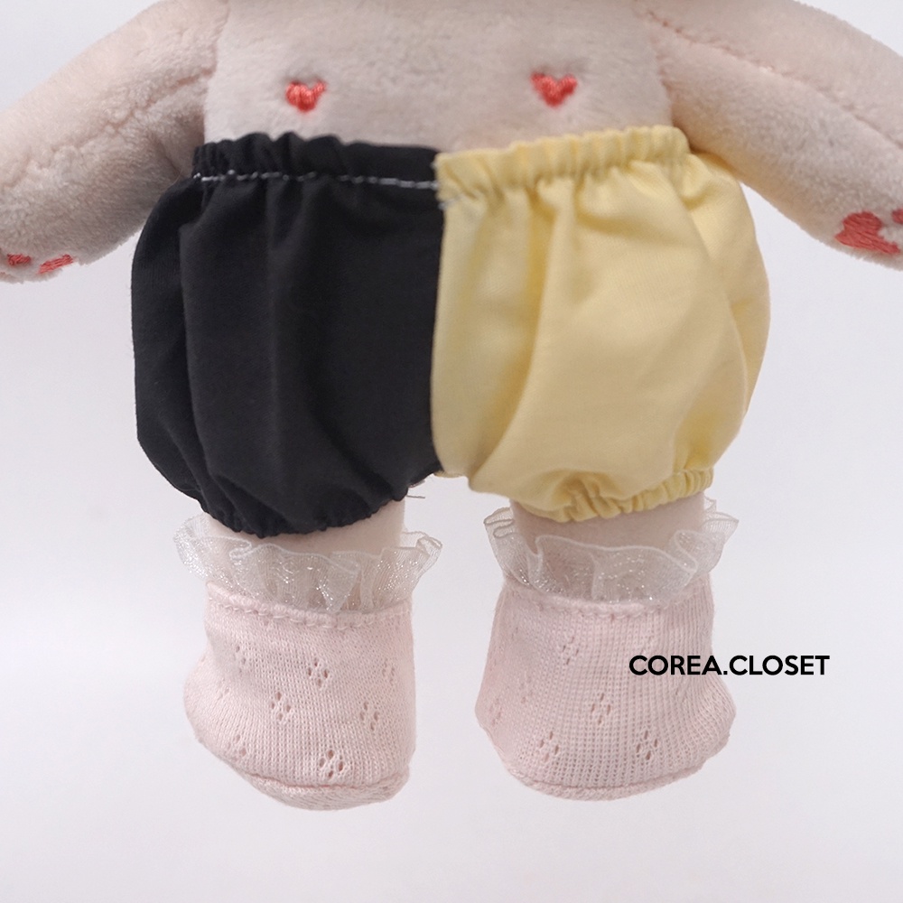 READY STOCK 20cm miniteen plush doll Skzoo Kpop doll clothes kaos kaki bayi -  Baby Lace socks - Col