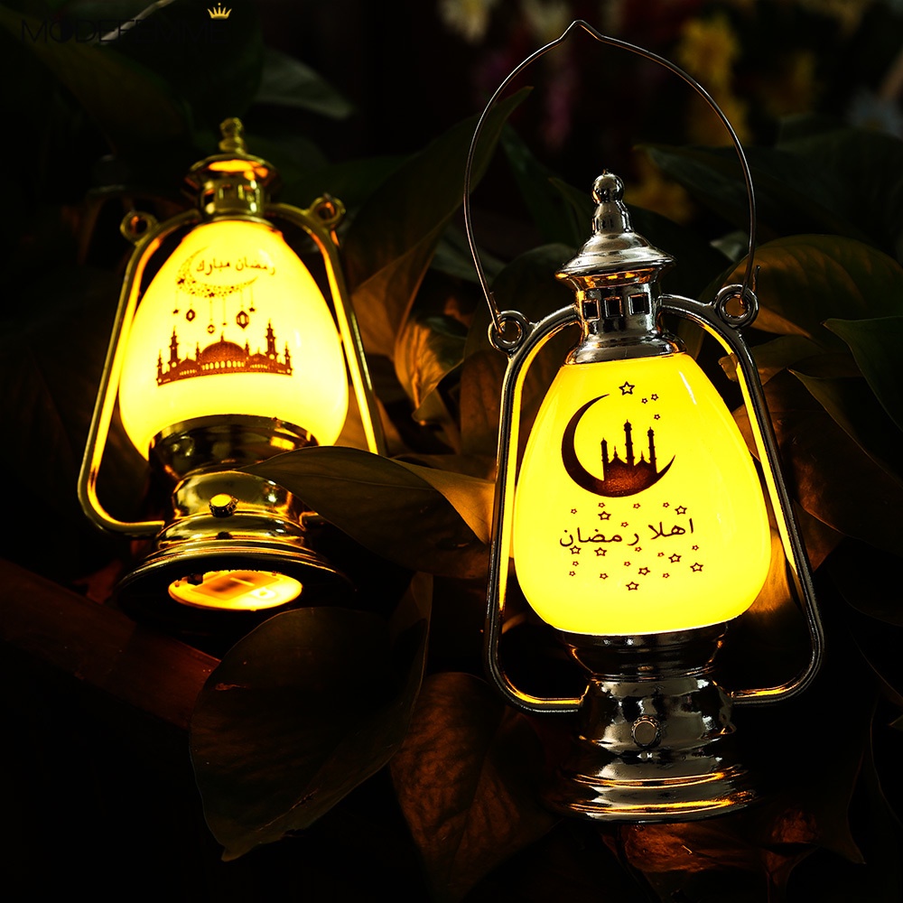 Lampu Gantung LED Bentuk Lilin Ramadhan Retro Tenaga Baterai Untuk Dekorasi Pesta