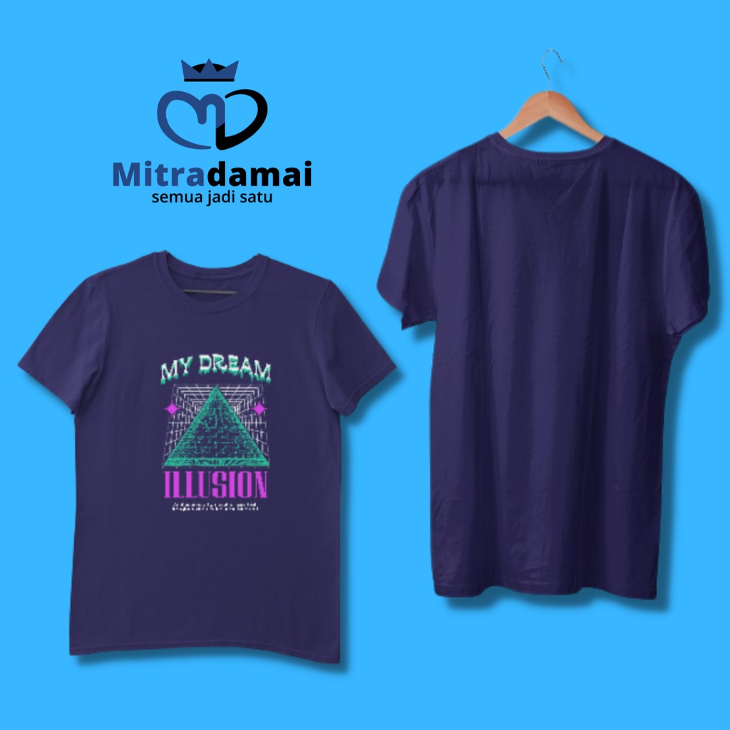 BAJU KAOS DISTRO LAKI-LAKI KEKINIAN PREMIUM TEMA ILUSI - MITRADAMAI