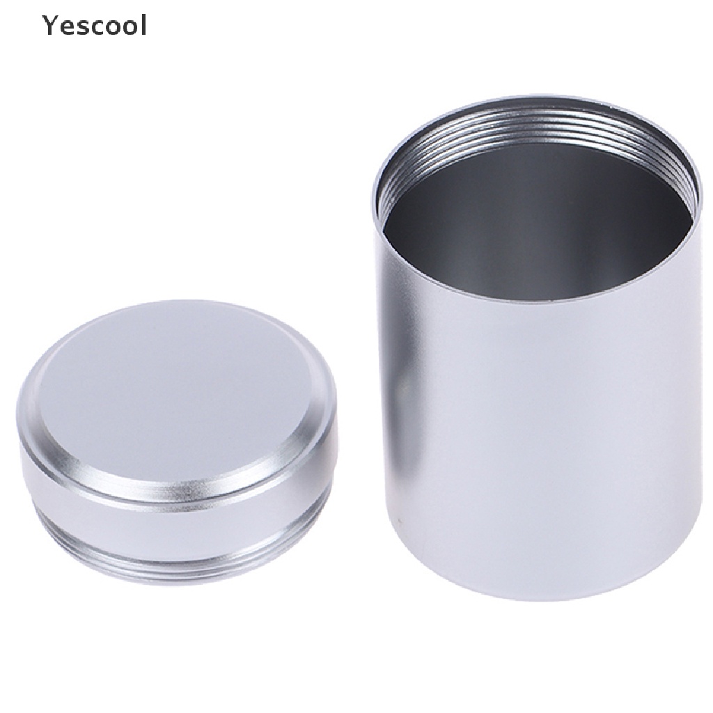 Yescool 1pc Toples Teh Herbal Kedap Udara Bahan Aluminum Warna Silver