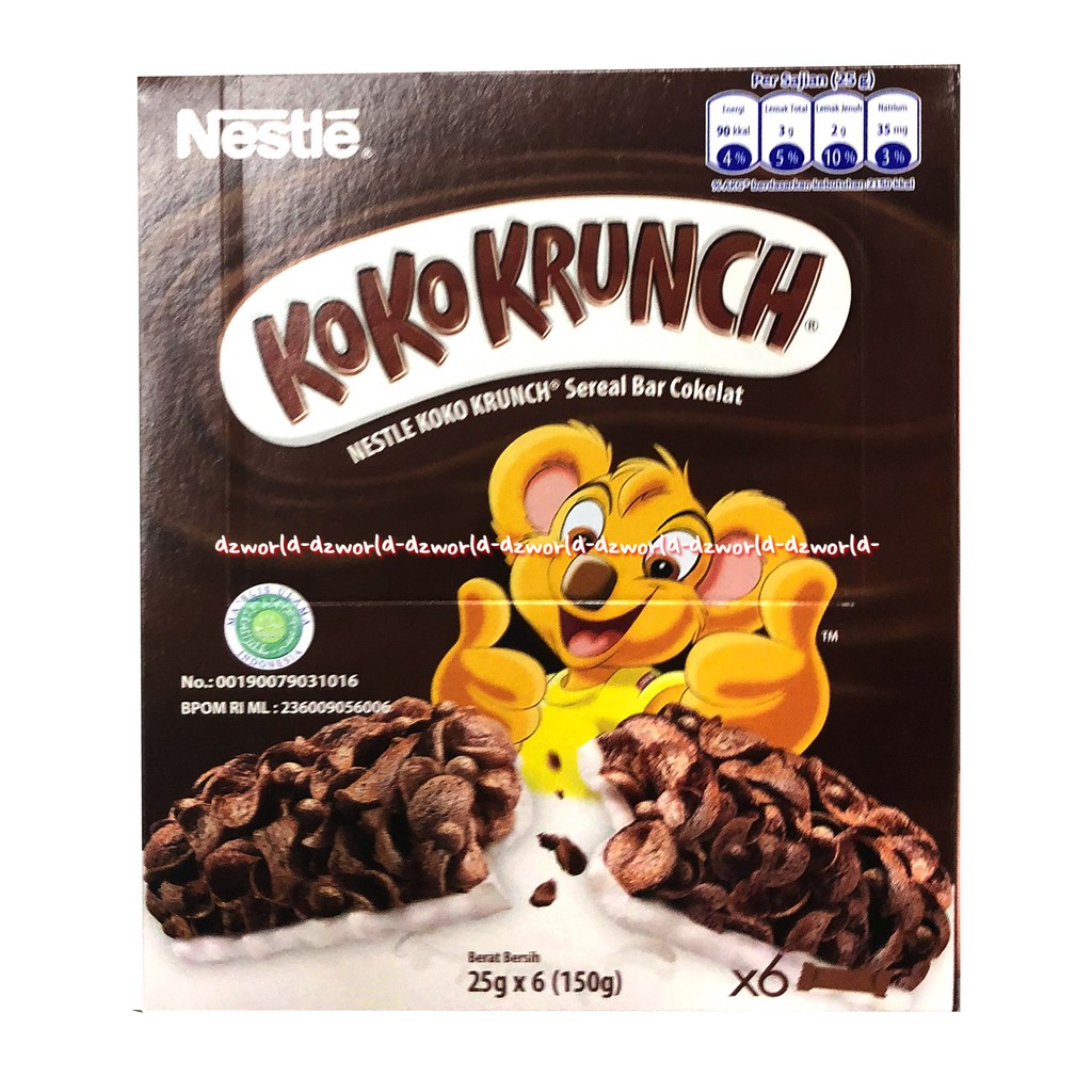 Nestle Koko Krunch Sereal Bar Cokelat 6 pcs Snack Koko Krunch