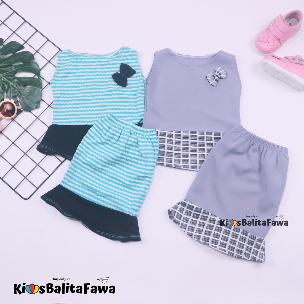 Setelan Zizi Anak uk 6-18 Bulan / Bawahan Rok Perempuan Baju Pesta Model Dress Peplum Cantik Cewek