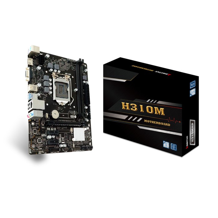 Motherboard biostar micro atx h310mhp intel gen 8 9 h310 lga 1151 ddr4 sata3 usb3.1 4k gigabit - Mainboard