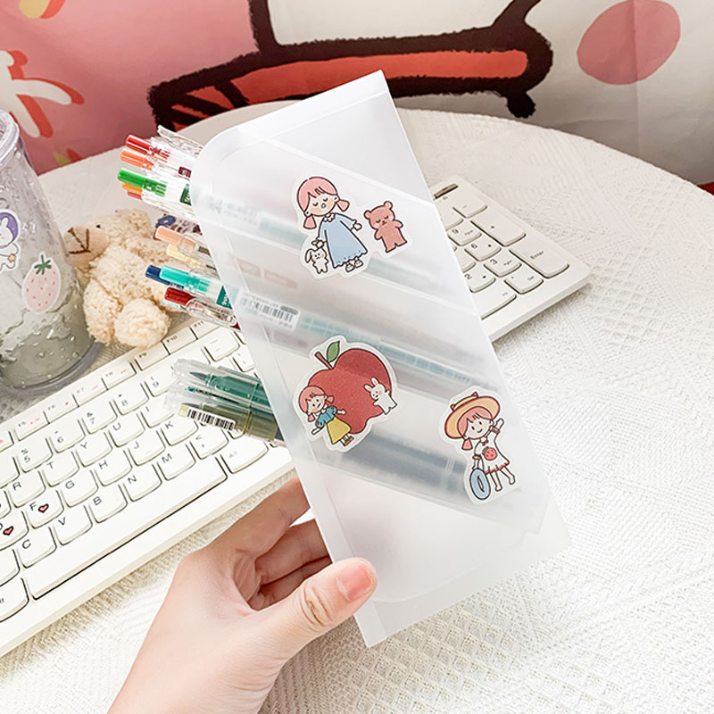 (Hot Sale) 40 Pcs Stiker Motif Kartun Perempuan Lucu Untuk Dekorasi Kalender / Handbook