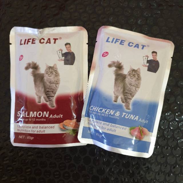 LIFE CAT Pouch 85gr Wet Cat Food / Makanan Kucing Basah 85Gr