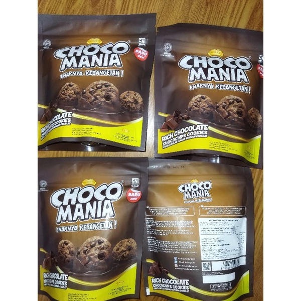 

Choco mania chocomania chips biskuit cookies kue 69 gram cokelat chocochips