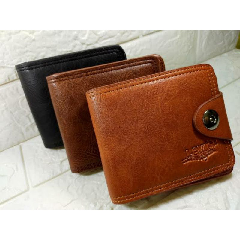 dompet kulit pria Levis kancing